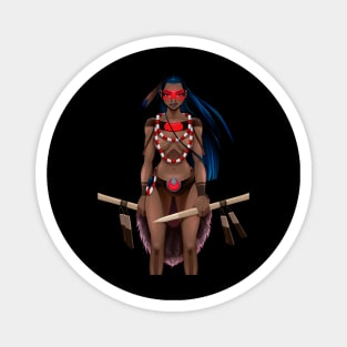 Indian beautiful warrior Magnet